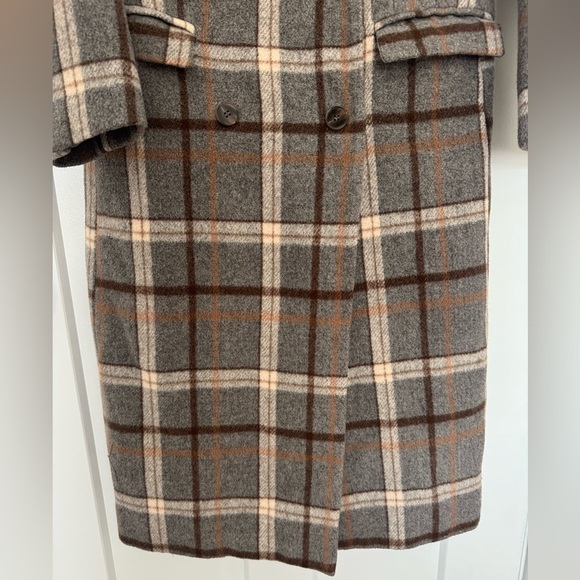 Astr raquel coat  Plaid Double-Breasted Coat - Picture 10 of 16